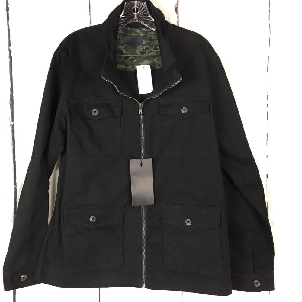 ‎Craft + Flow Men’s Black Jacket Zipper Front